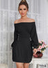 black off the shoulder short dress